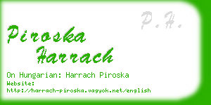 piroska harrach business card